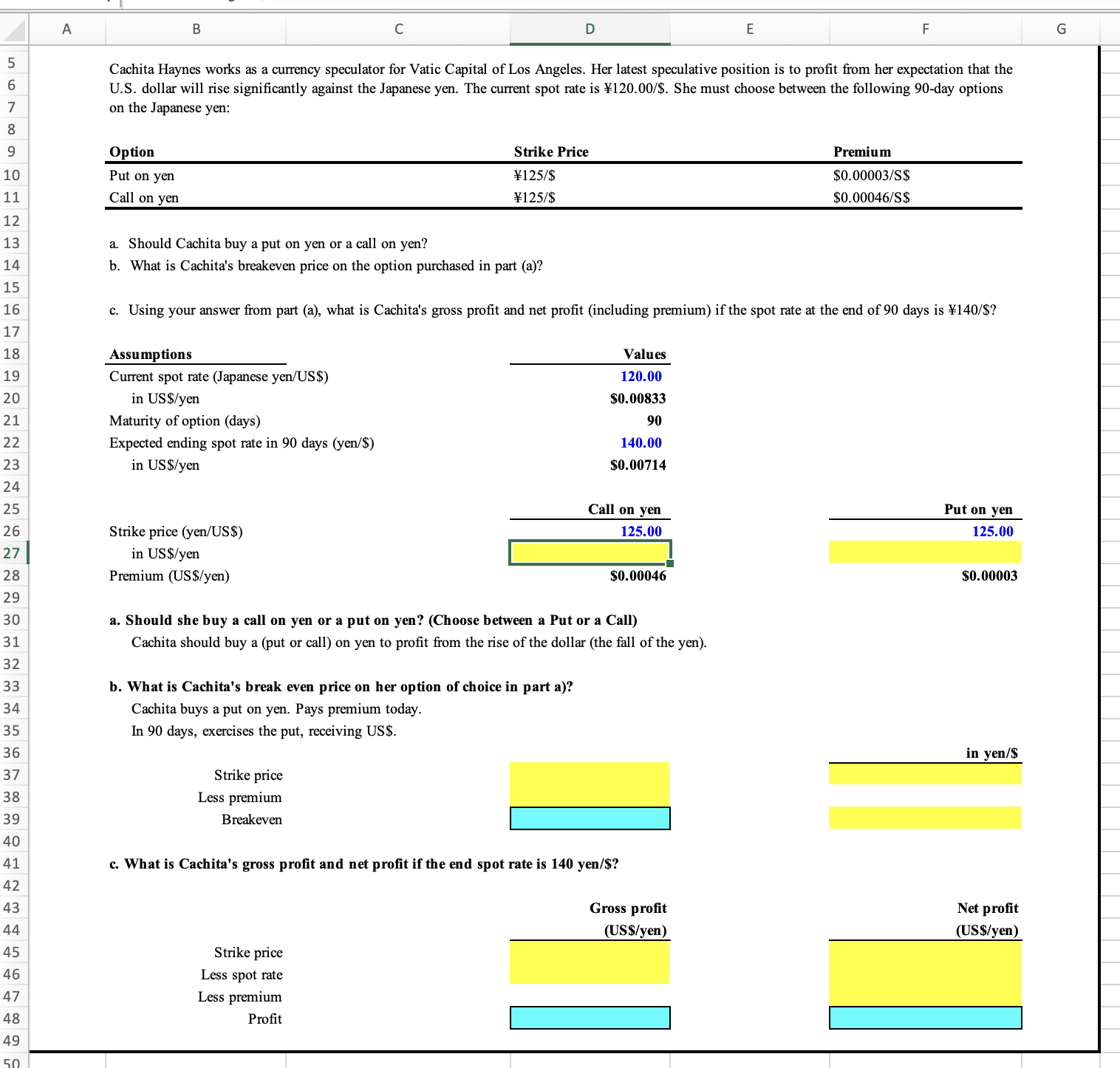 Solved Cachita Haynes works as a currency speculator for