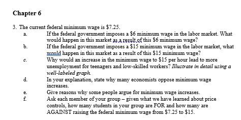 Solved Chapter 6 3. The Current Federal Minimum Wage Is | Chegg.com