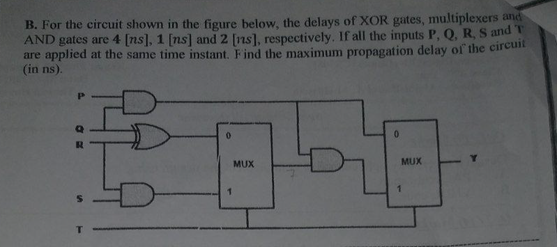 Solved B. For the circuit shown in the figure below, the | Chegg.com