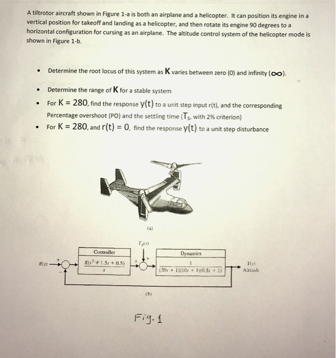 Solved A tiltrotor aircraft shown in Figure 1-a is both an | Chegg.com