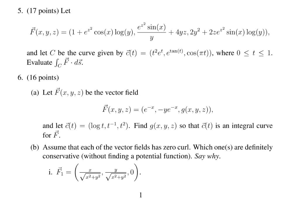 Solved 5 17 Points Let F X Y Z 1 Ex Cos X Log Chegg Com