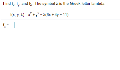 Solved Find ffy, and fx. The symbol 2. is the Greek letter | Chegg.com
