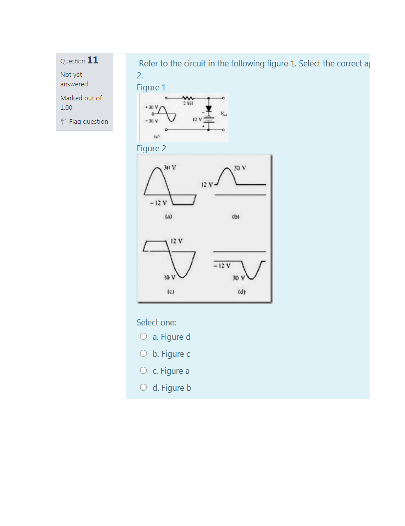Solved Question 11 Not yet answered Refer to the circuit in | Chegg.com