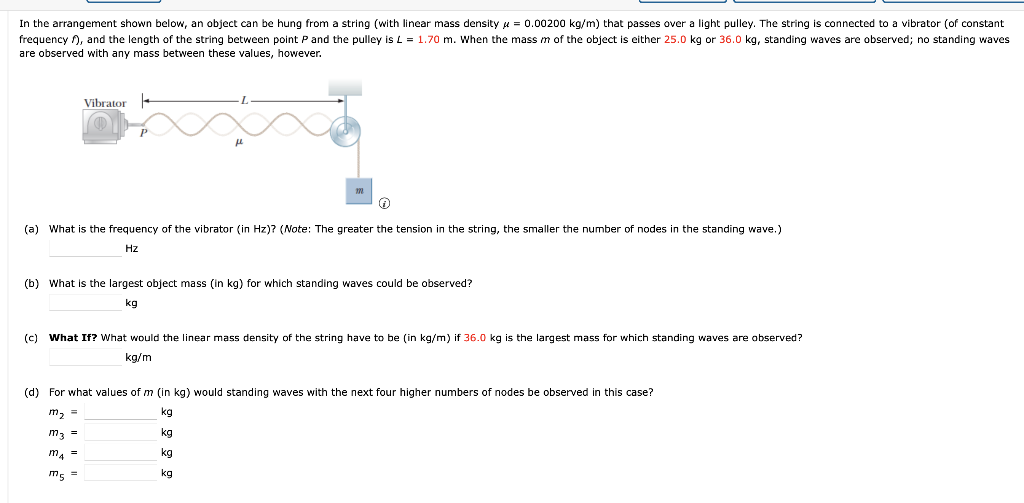 Solved In the arrangement shown below, an object can be hung | Chegg.com