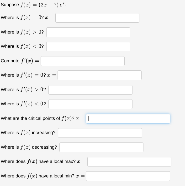 solved-suppose-f-x-2x-7-ex-where-is-f-x-0-x-where-is-chegg