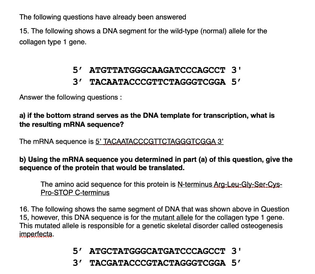 Solved Need question 17 answered, it needs the answers from | Chegg.com
