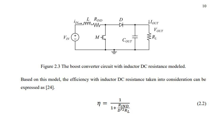 Solved Figure 2.3 The boost converter circuit with inductor | Chegg.com