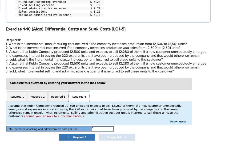 Solved Required Information Cost Classifications Algo