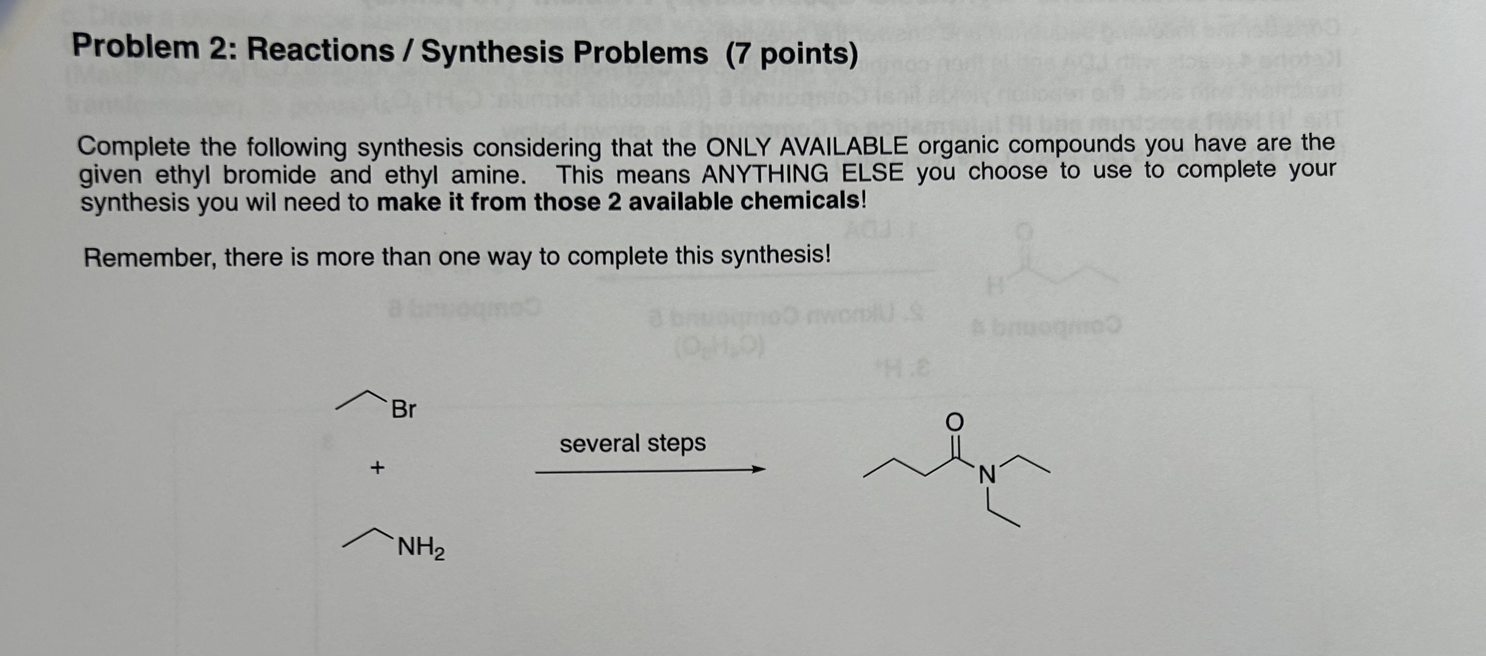 Complete The Following Synthesis Considering That The | Chegg.com