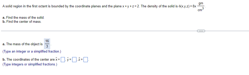 Solved A solid region in the first octant is bounded by the | Chegg.com