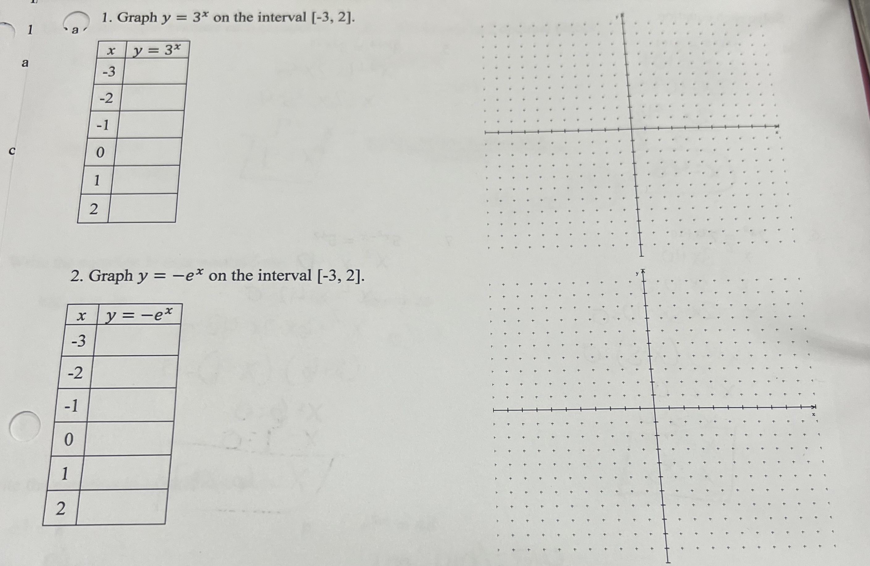 solved-1graph-y-3x-on-the-interval-3-2-agraph-y-ex-on-chegg