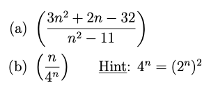 Solved Determine The Limits Of The Following Sequences | Chegg.com