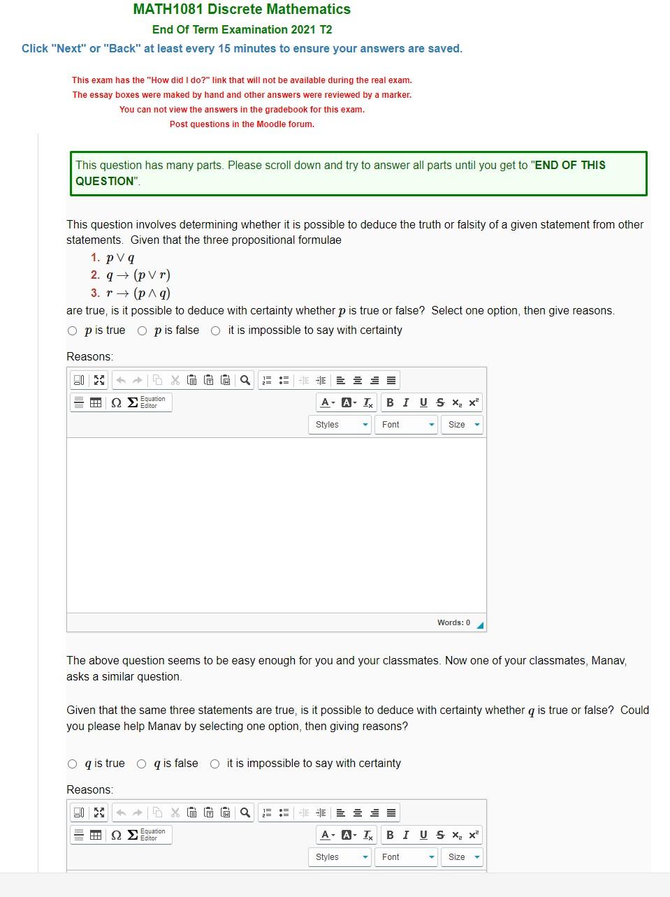 Solved This question has many parts. Please scroll down and | Chegg.com