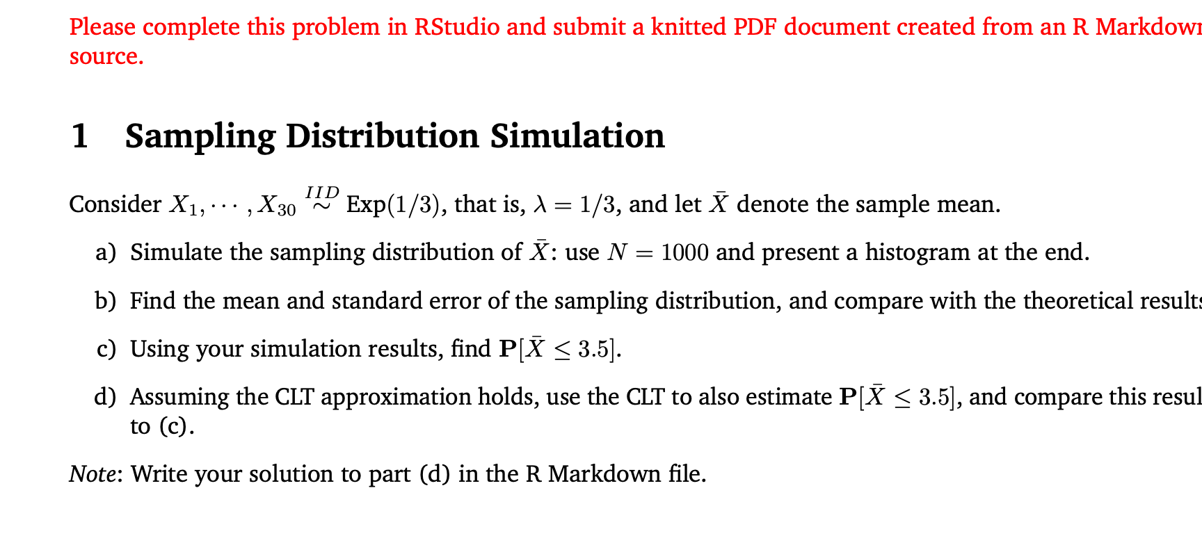 Solved Please complete this problem in RStudio and submit a | Chegg.com