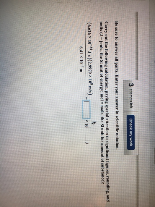 Solved Enter Your Answer In Scientific Notation. Carry Out | Chegg.com