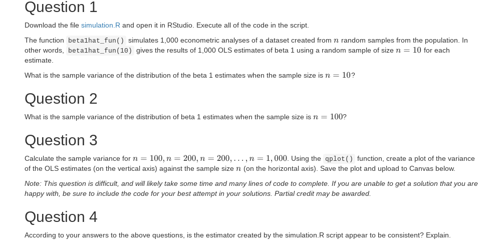 Question 1 Download The File Simulation R And Open It Chegg Com