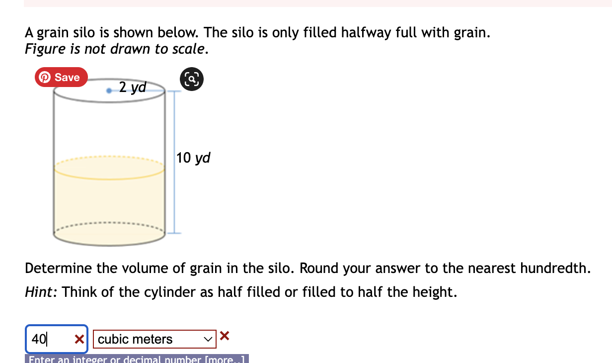 Solved The radius of a circular cylinder is 4 m and its | Chegg.com