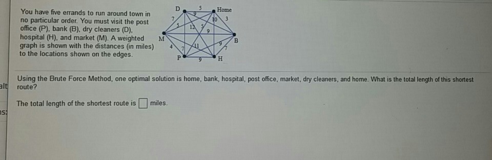 Solved Use the complete, weighted graph on the right, to | Chegg.com