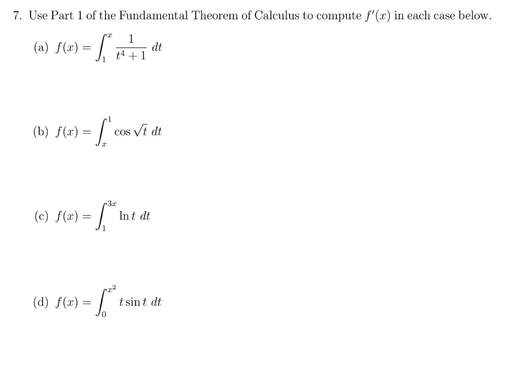 fundamental theorem of calculus calculator