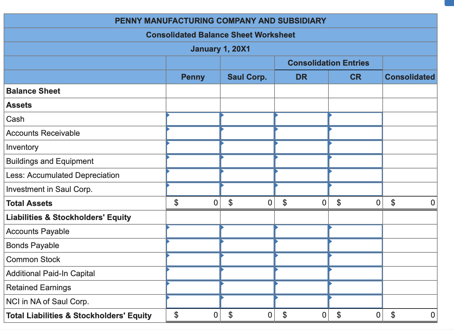 Solved Penny Manufacturing Company acquired 75 percent of | Chegg.com