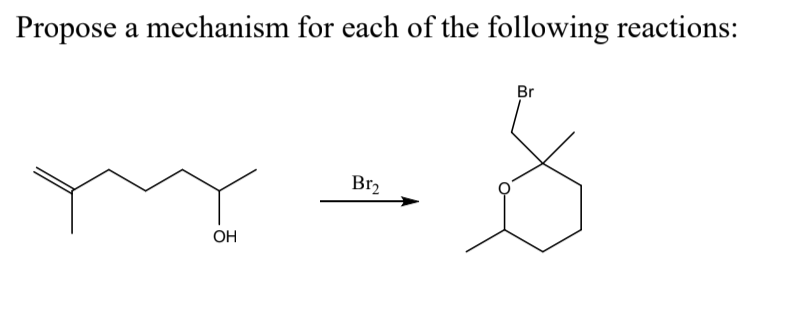 Solved Propose A Mechanism For Each Of The Following | Chegg.com