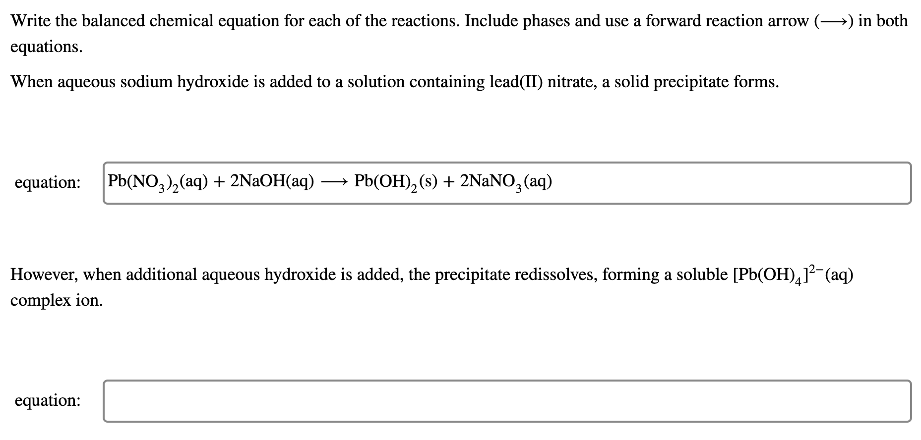 Solved Write The Balanced Chemical Equation For Each Of The 9801