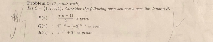 Solved Problem 5 (7 points each) Let S (1,2,3,4). Consider | Chegg.com