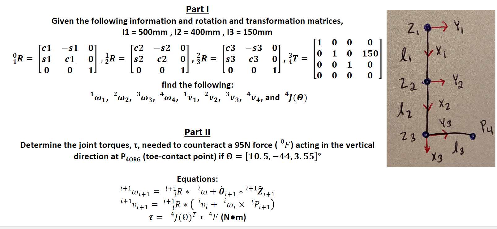 Part I Given the following information and rotation | Chegg.com