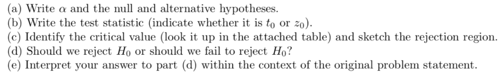 Solved Make a hypothesis test word problem involved with | Chegg.com