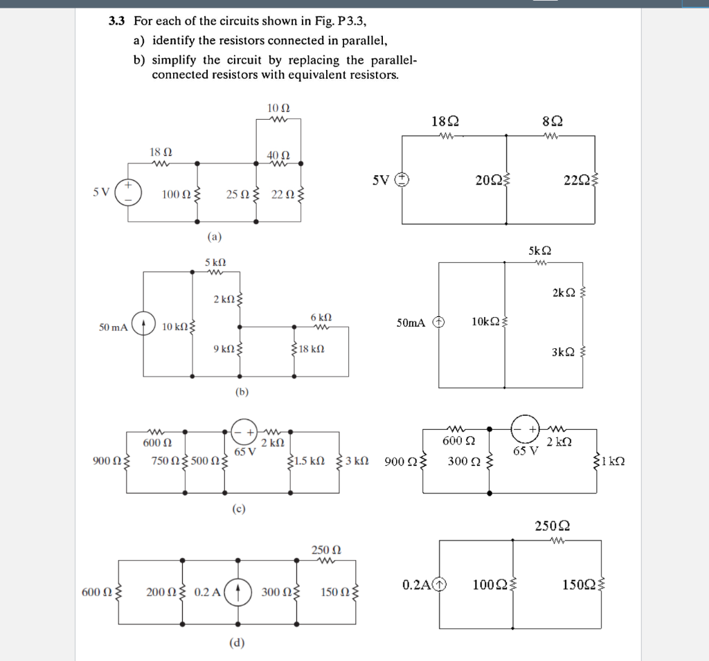 Solved 3.3 For Each Of The Circuits Shown In Fig. P3.3, A) | Chegg.com