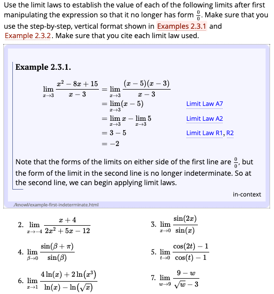 solved-use-the-limit-laws-to-establish-the-value-of-each-of-chegg