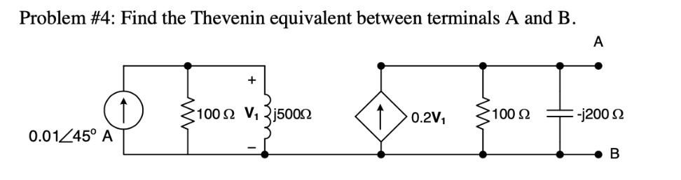 Solved Problem #4: Find the Thevenin equivalent between | Chegg.com