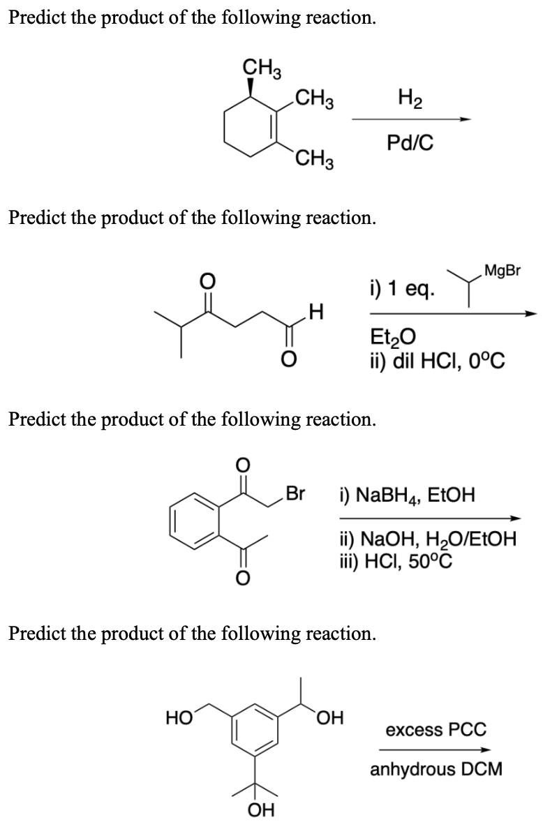 Solved Predict the product of the following reaction. CH3 | Chegg.com