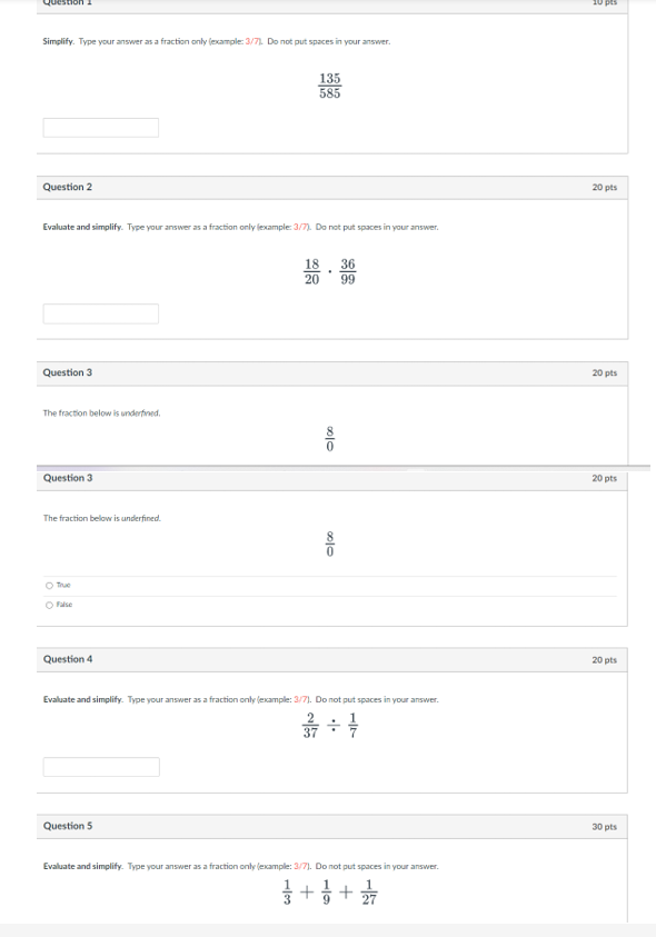 Solved Simplify. Type your answer as a fraction only | Chegg.com