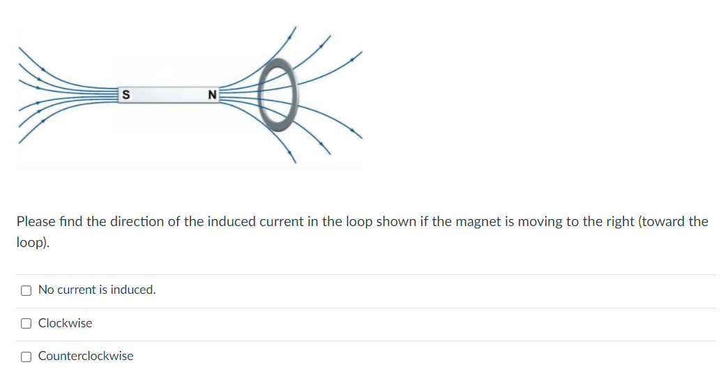 Solved S Please find the direction of the induced current in | Chegg.com