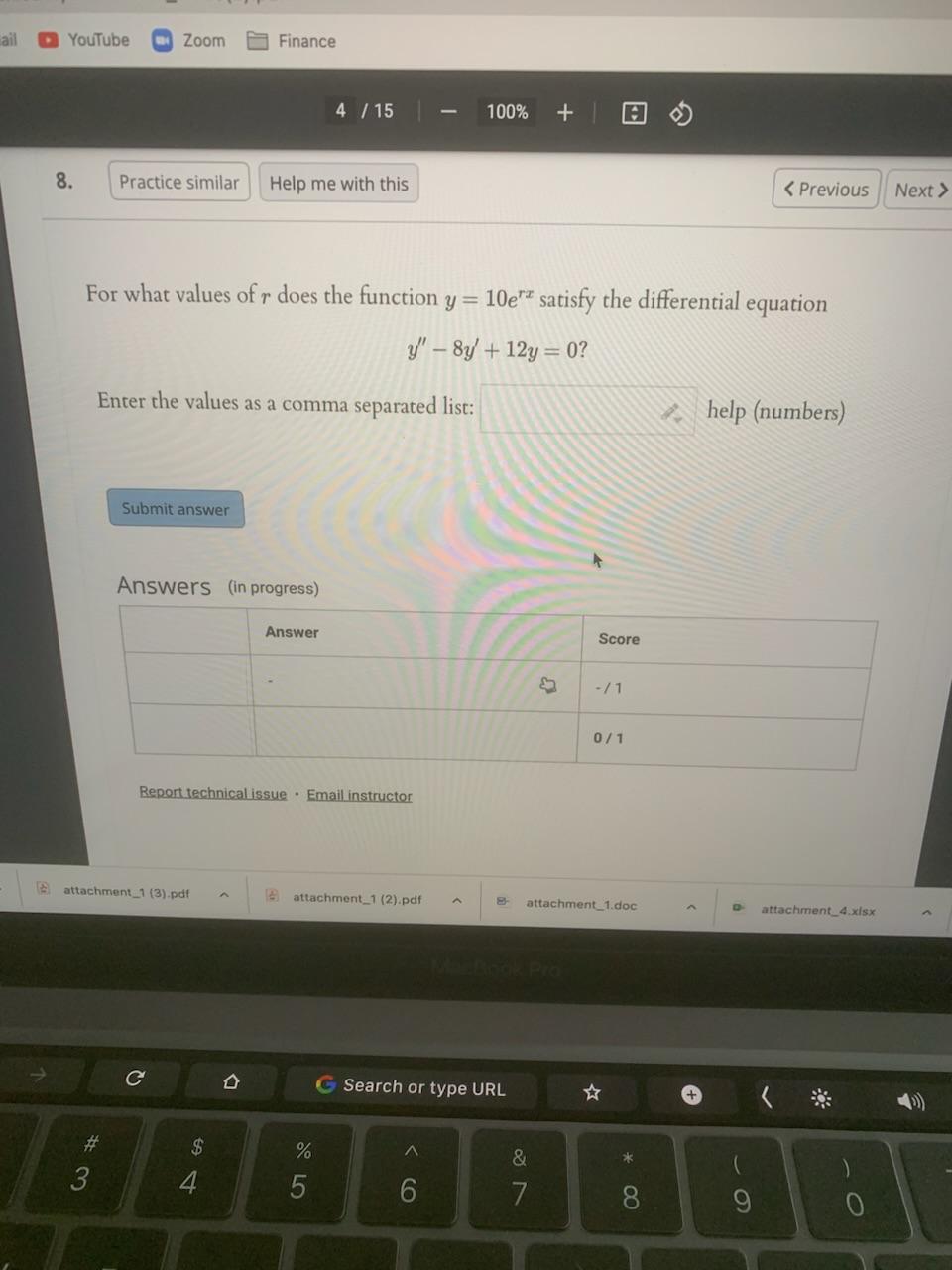 Solved For what values of r does the function y=10erx | Chegg.com