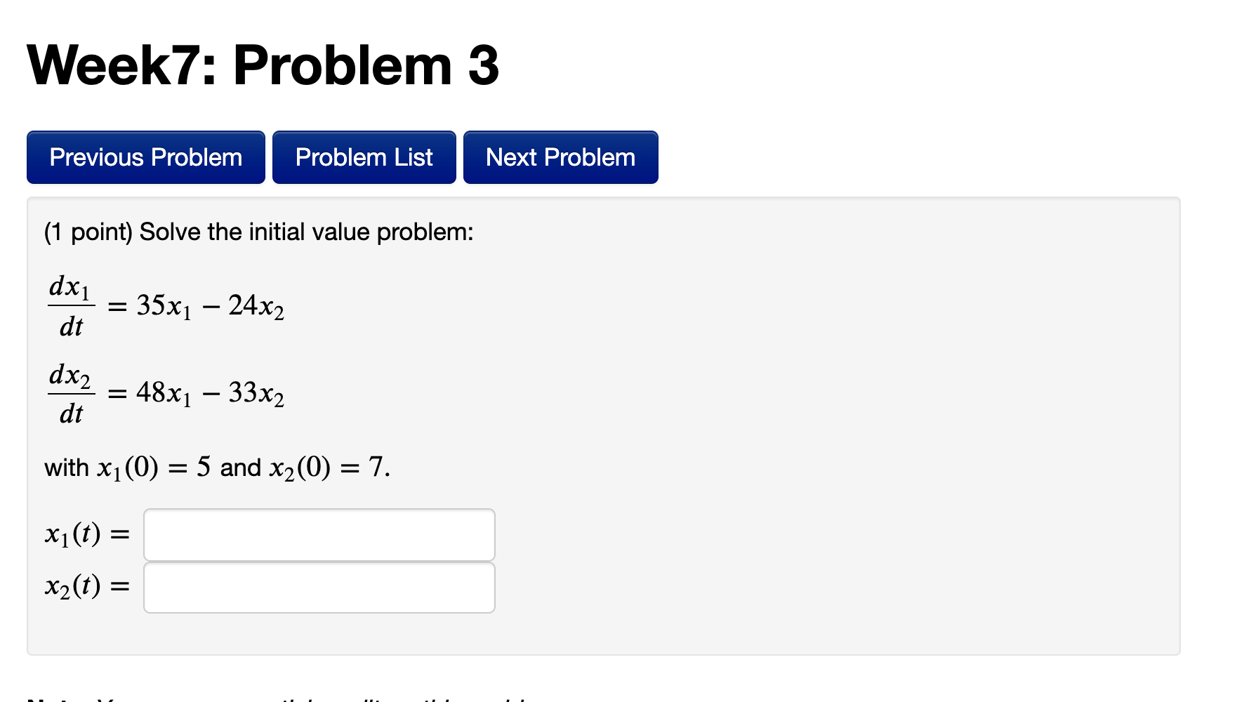 Solved Week7: Problem 1 Previous Problem Problem List Next | Chegg.com
