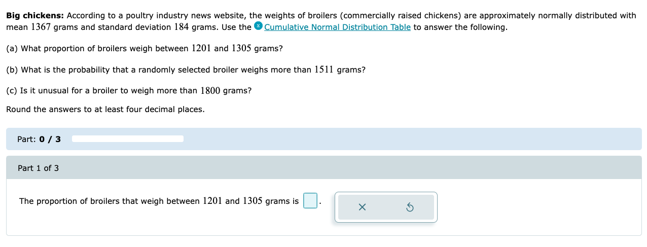 Solved Big Chickens: According To A Poultry Industry News | Chegg.com