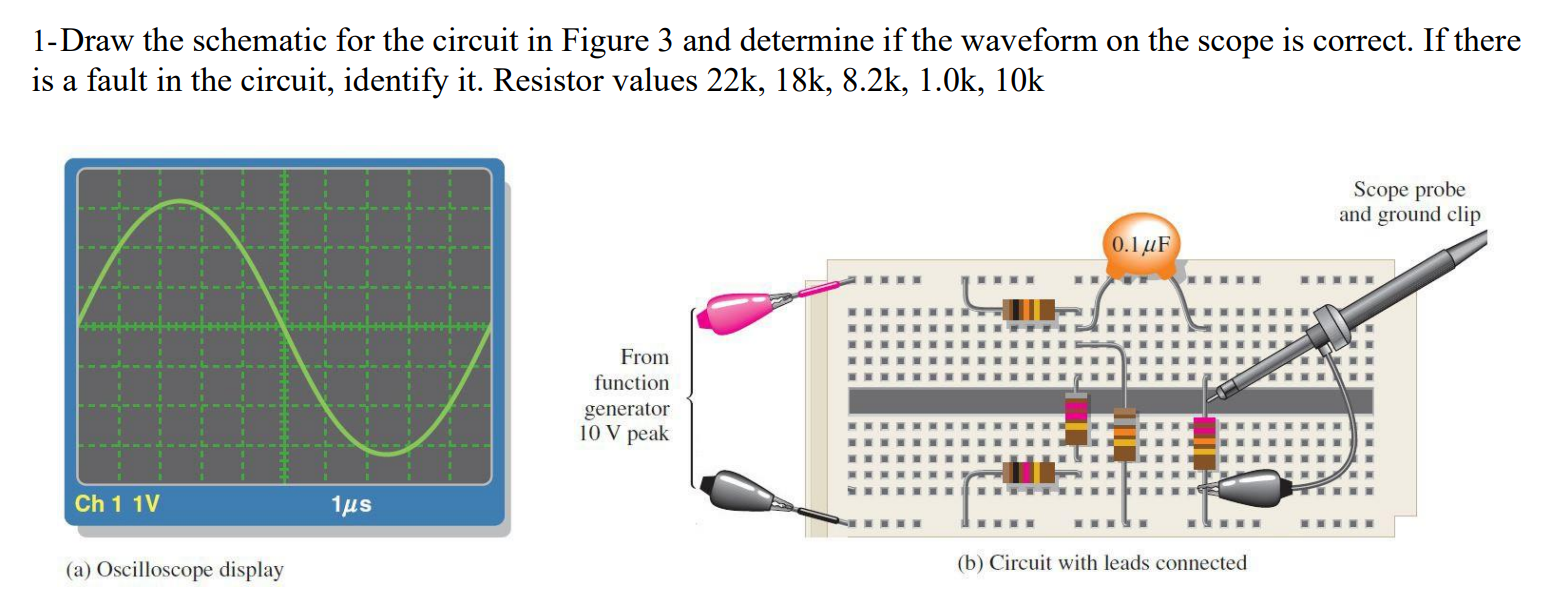Solved 1-Draw the schematic for the circuit in Figure 3 and | Chegg.com