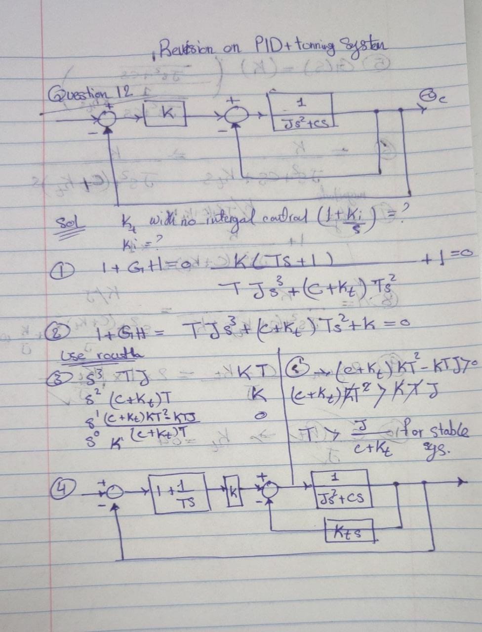 Solved Subject : Automatic Control Please explain every step | Chegg.com
