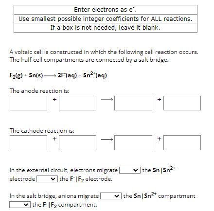 Solved A Voltaic Cell Is Constructed In Which The Following Chegg Solved A Voltaic Cell Is Constructed In Which The Following Chegg