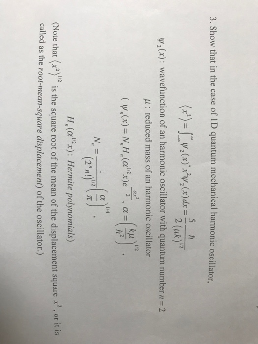 Solved 3. Show that in the case of 1D quantum mechanical | Chegg.com