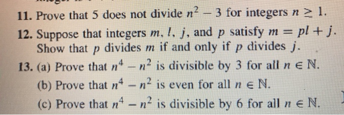 Solved 11 Prove That 5 Does Not Divide N 3 For Integers Chegg Com