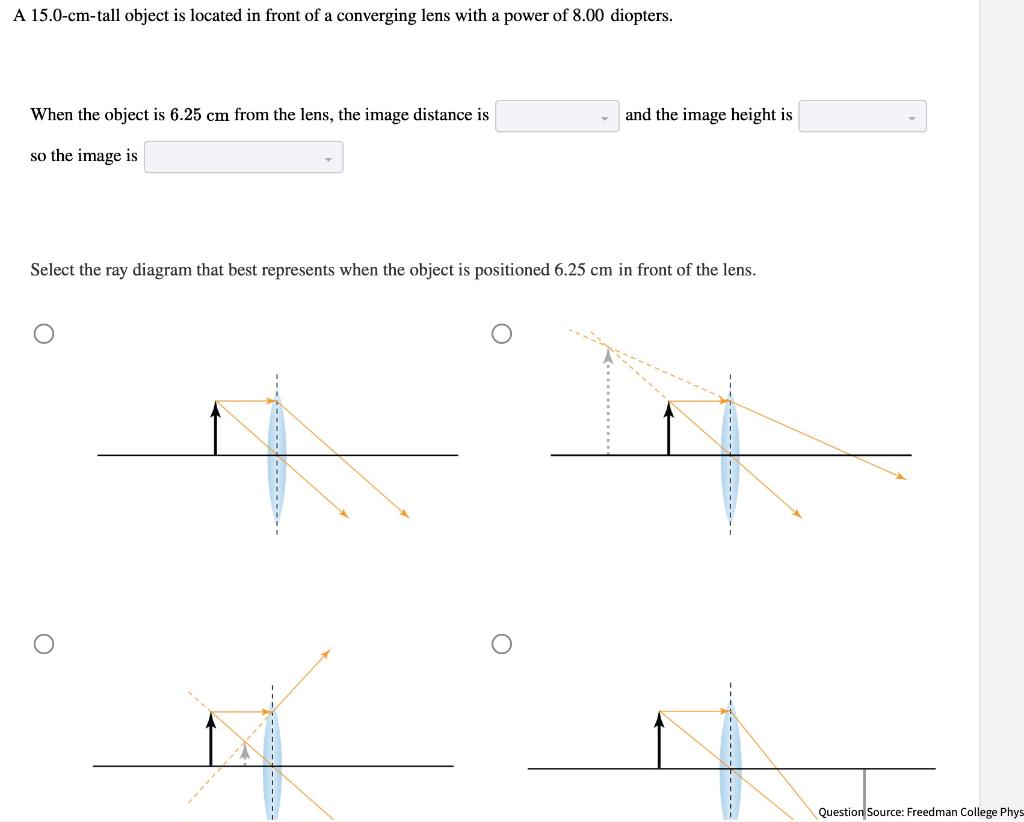 Solved A 15.0-cm-tall object is located in front of a | Chegg.com