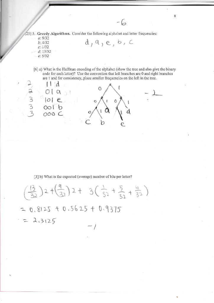 Solved -6 1251 5. Greedy Algorithms. Consider the following | Chegg.com