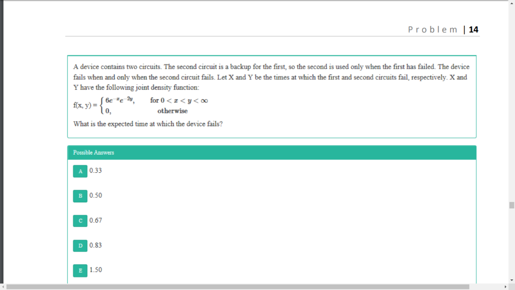 Solved Problem | 14 A device contains two circuits. The | Chegg.com