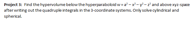 Solved Project 3: Find the hypervolume below the | Chegg.com