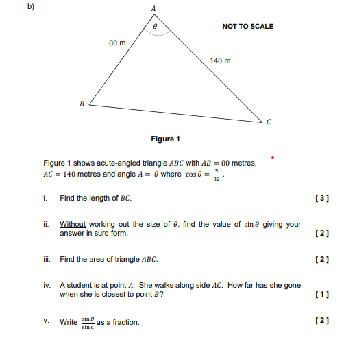 Solved b)Figure 1Figure 1 ﻿shows acute-angled triangle ABC | Chegg.com