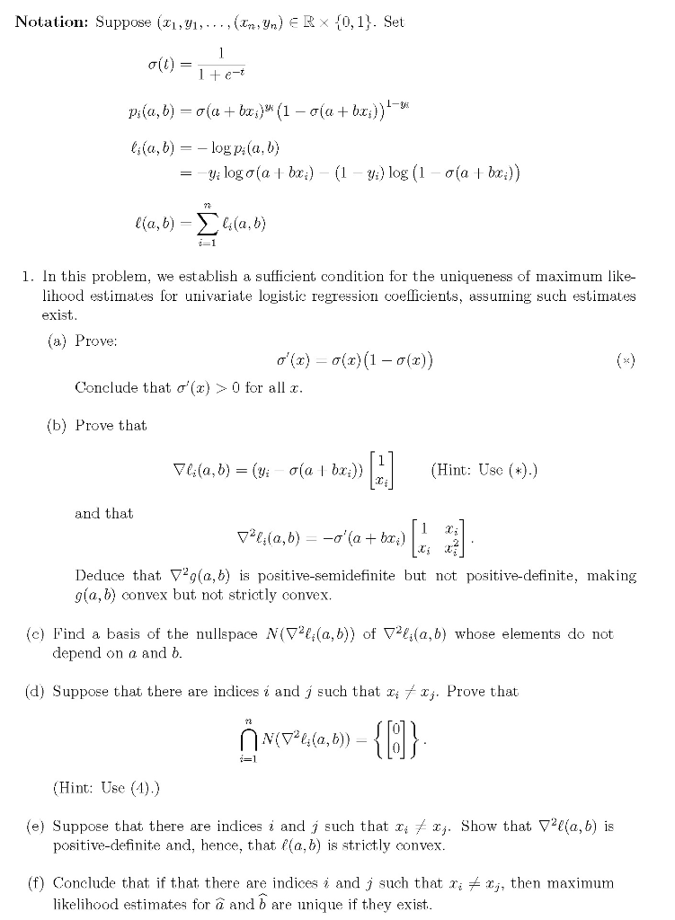 Solved Notation: Suppose (xī,Yn , (Xn,Yn) R x {0,1}. Set | Chegg.com