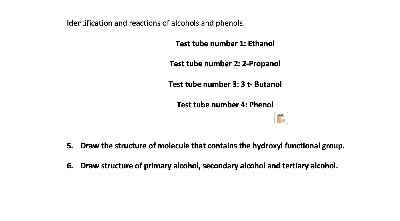 solved-identification-and-reactions-of-alcohols-and-phenols-chegg